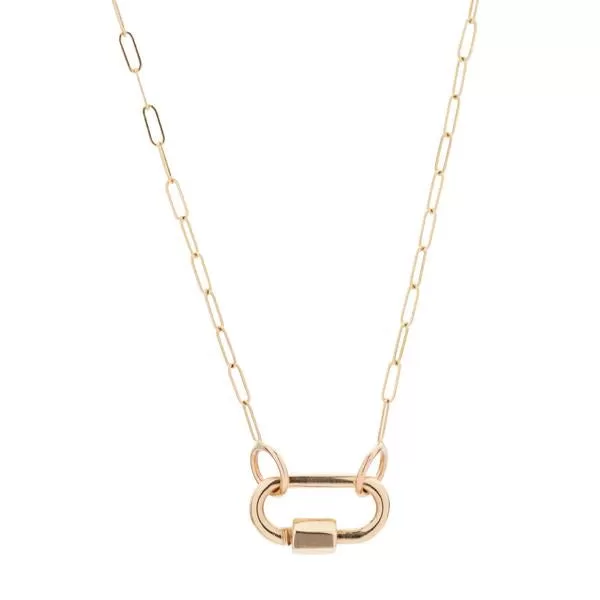 Marla Aaron 14k Rose Gold Square Link Chain