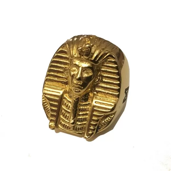 Midvs co The 'Rulers' Pharoah Head Ring - 18kt Gold