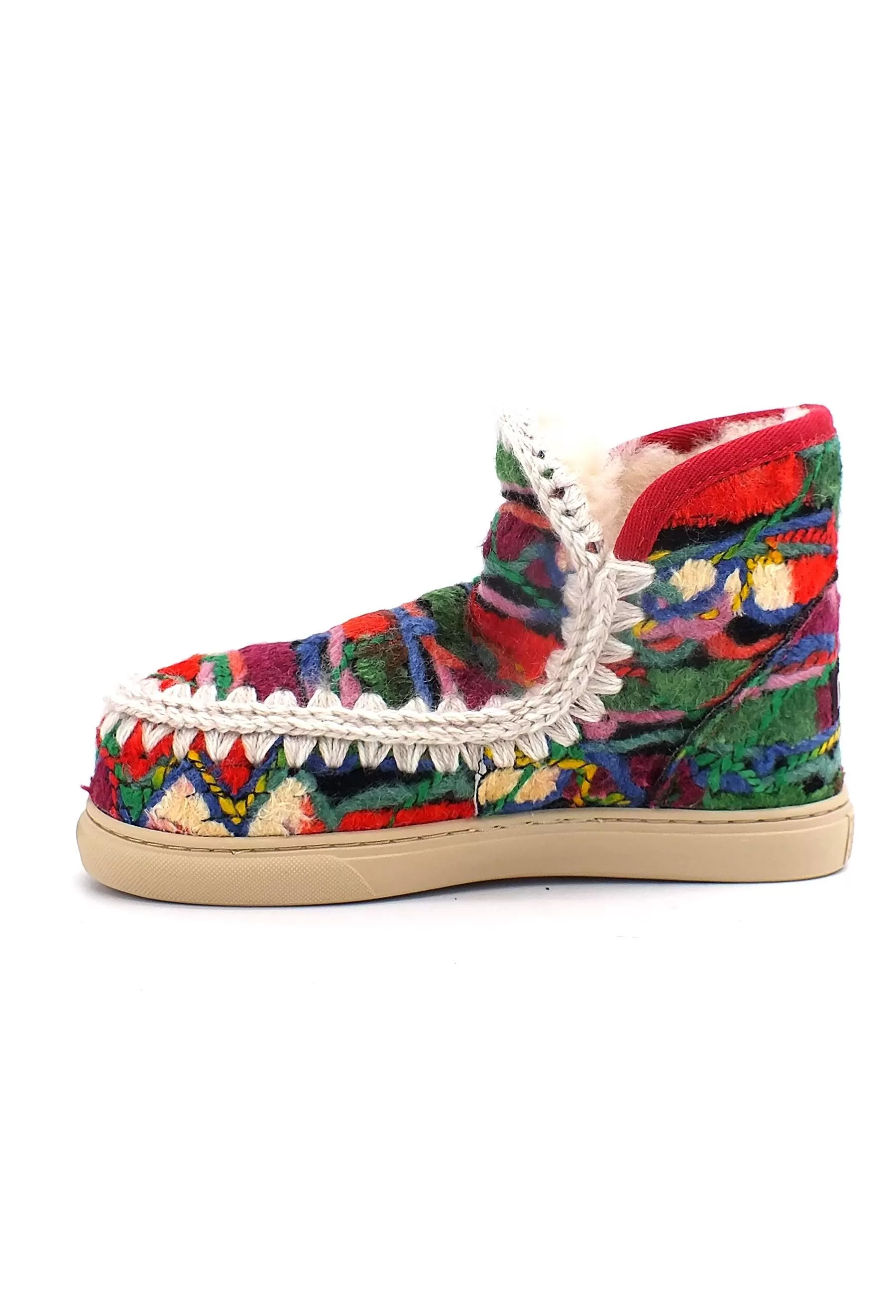 MOU Eskimo Wool Ethnic Stivaletto Pelo Donna Multi