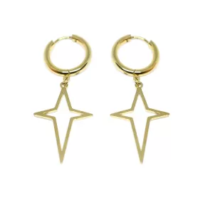 North Star Hoop Earrings