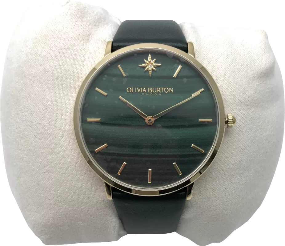 Olivia Burton Green Celestial 40mm Faux Malachite One Size