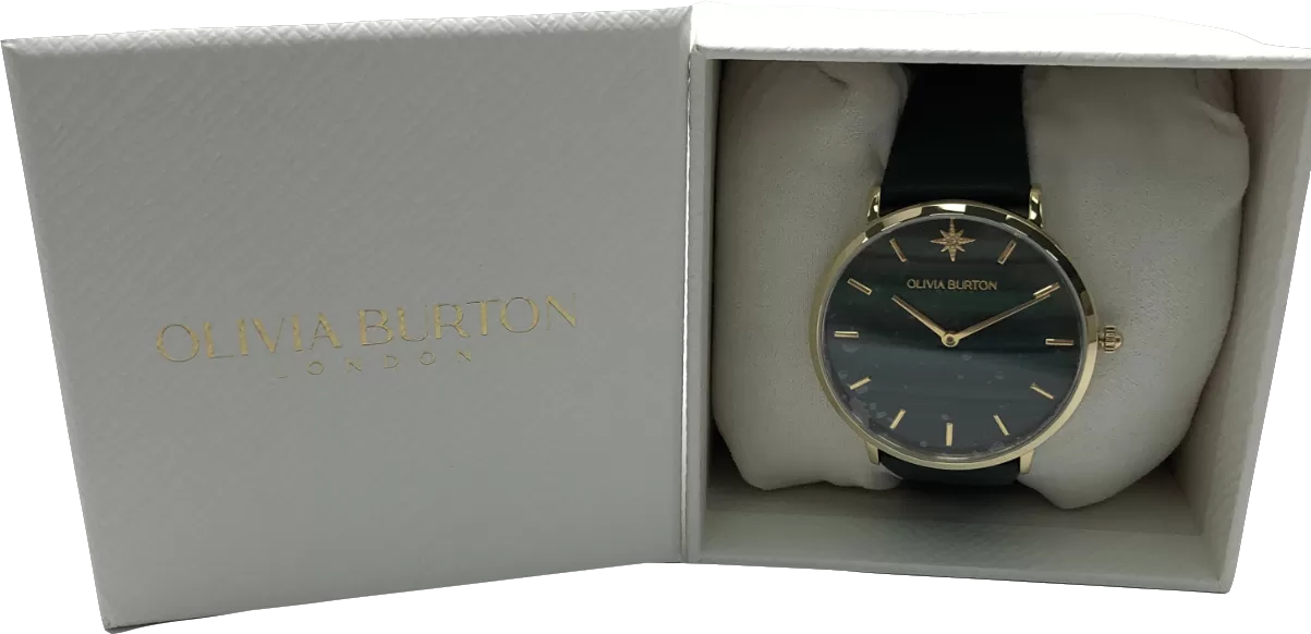 Olivia Burton Green Celestial 40mm Faux Malachite One Size