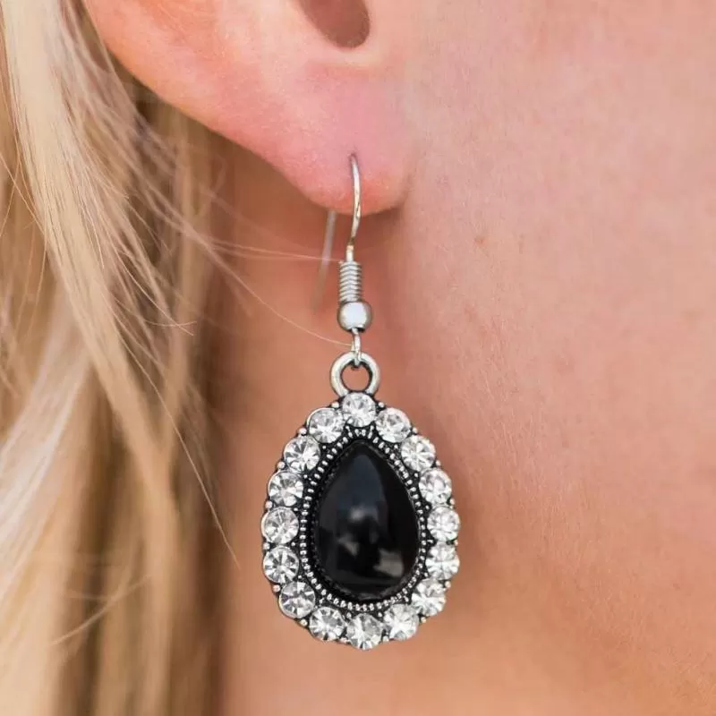 Party Til Dawn Black Earrings