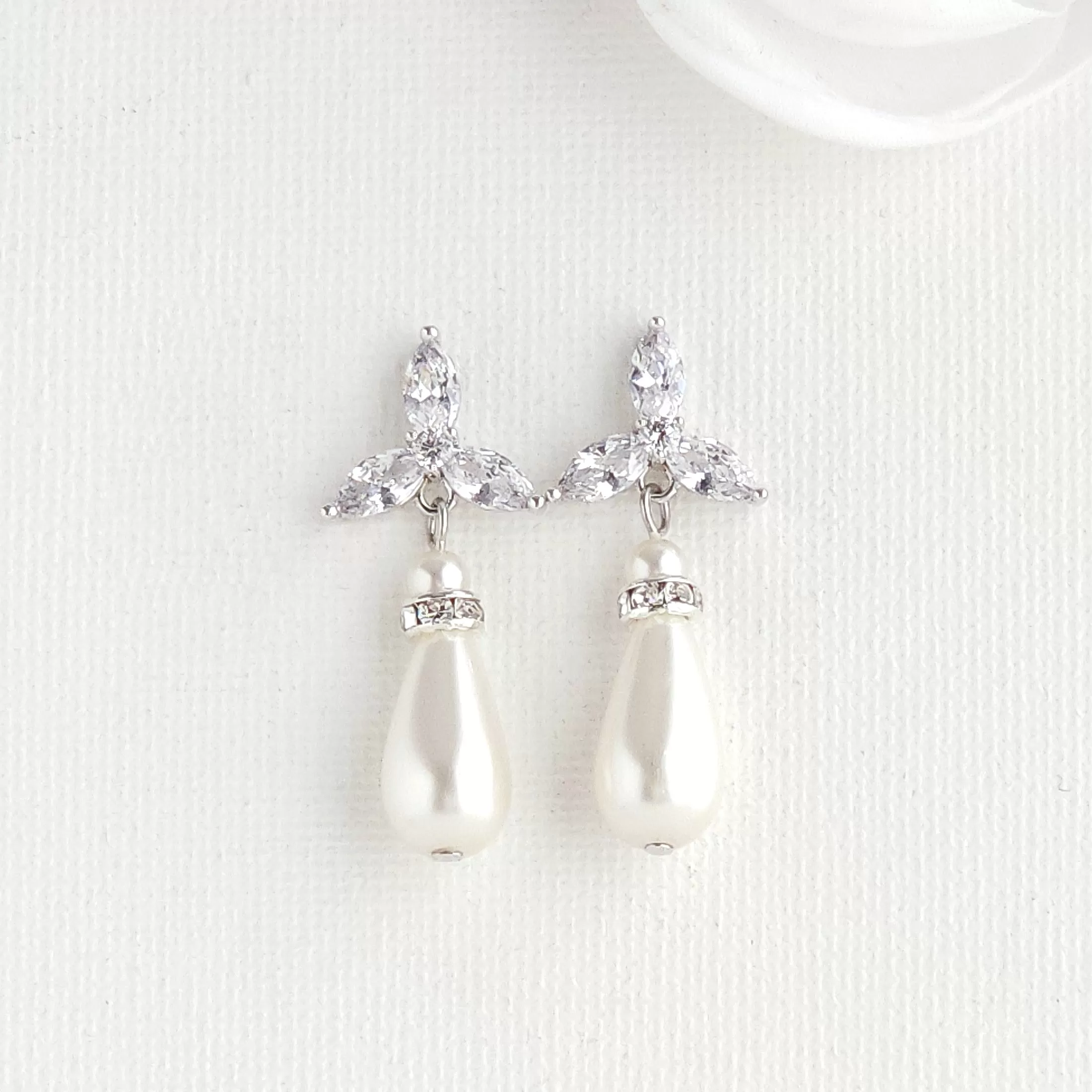 Pearl Earrings For Bridal Party in Gold- Flora