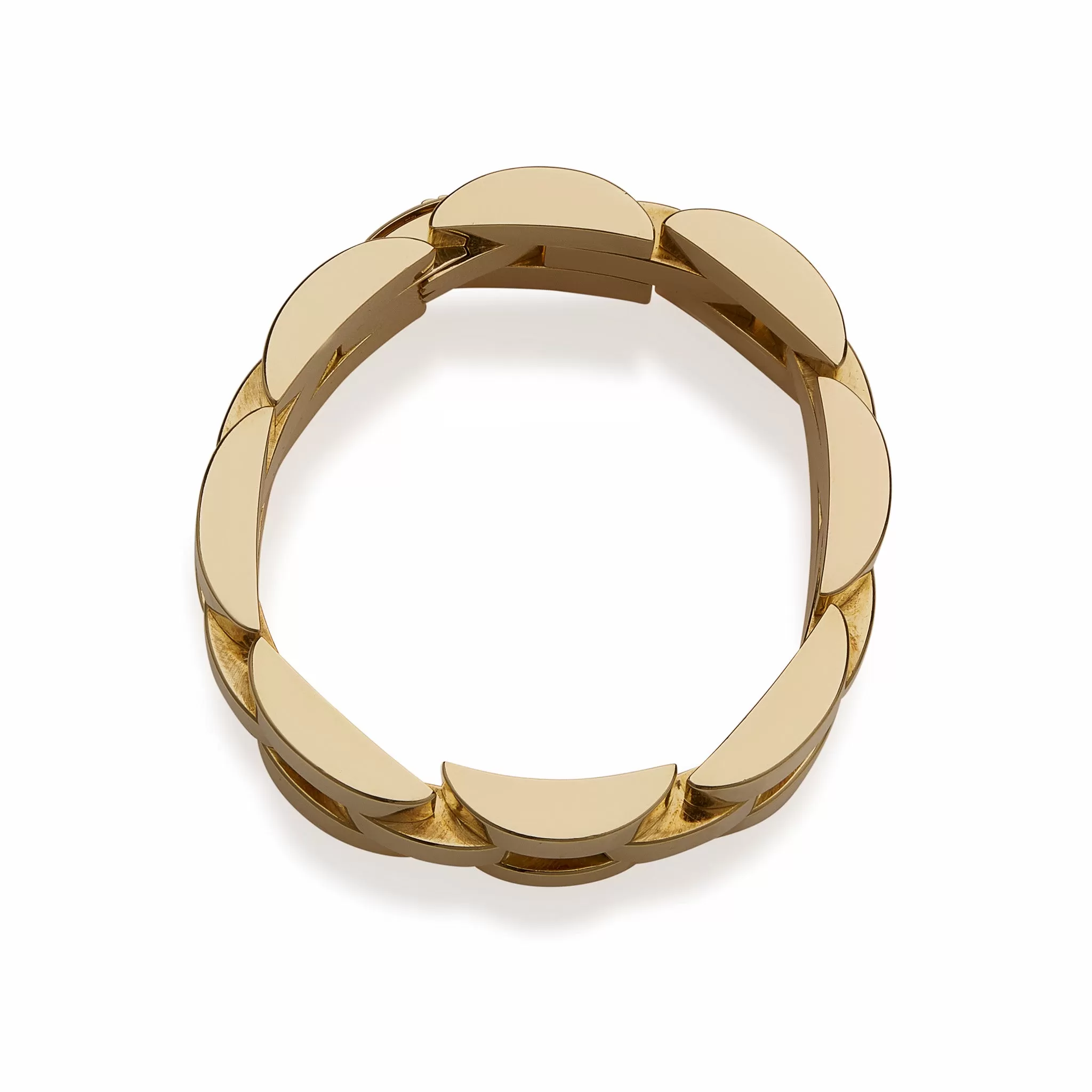 Retro 18K Gold Tank Track Bracelet