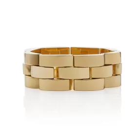 Retro 18K Gold Tank Track Bracelet