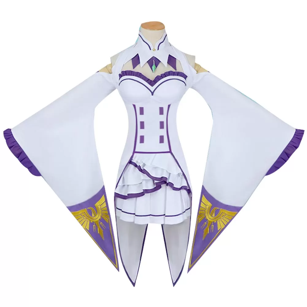 Re:ZERO -Starting Life in Another World Emilia Cosplay Costume Outfits Halloween Carnival Party Suit