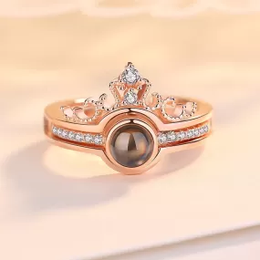 Rose Gold and Silver  Wedding Ring