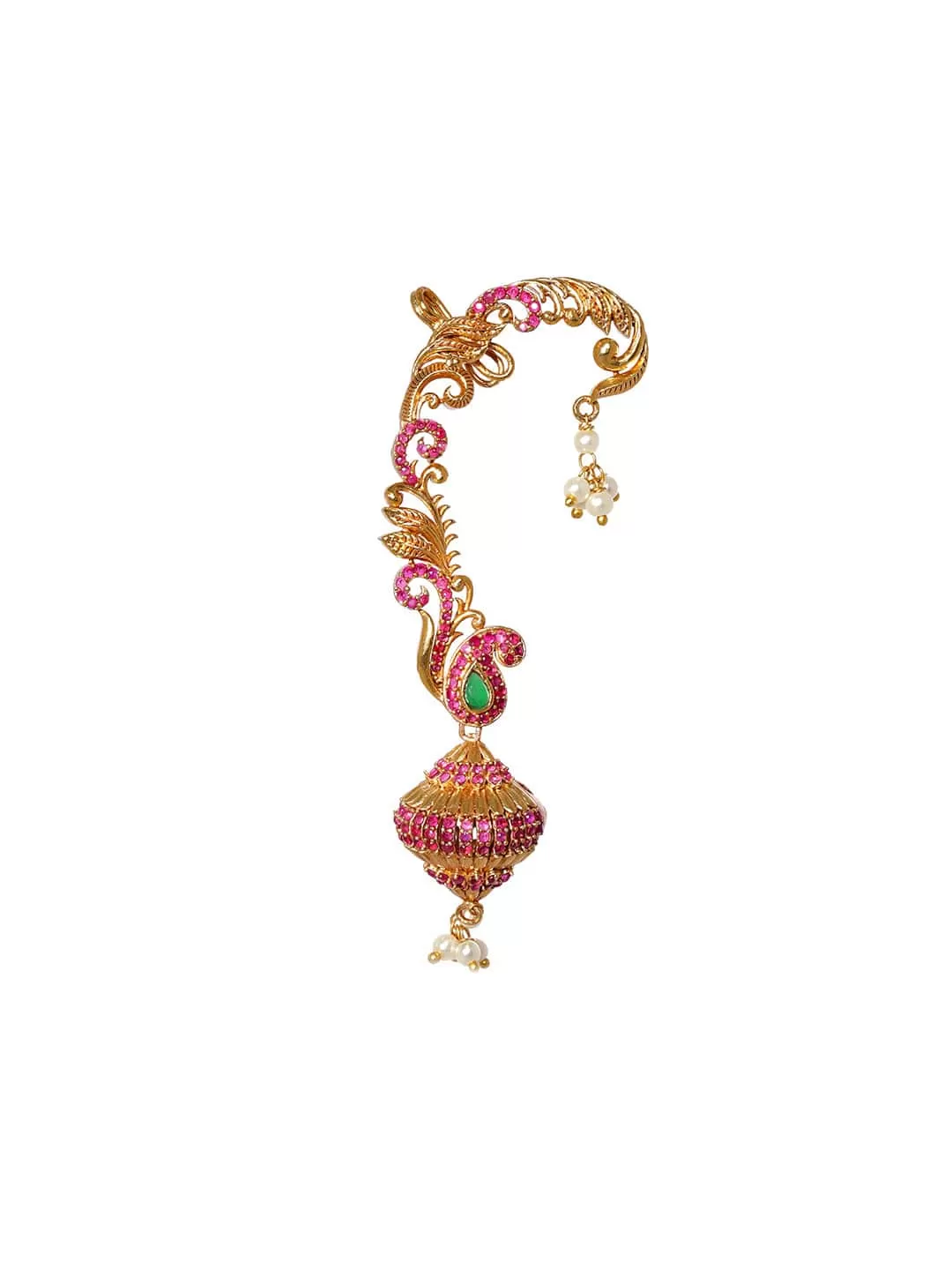 Rubans Gold-Toned Contemporary Jhumkas Earrings