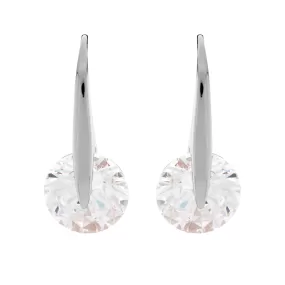 SALE Sybella Crystal Drop Earrings Silver