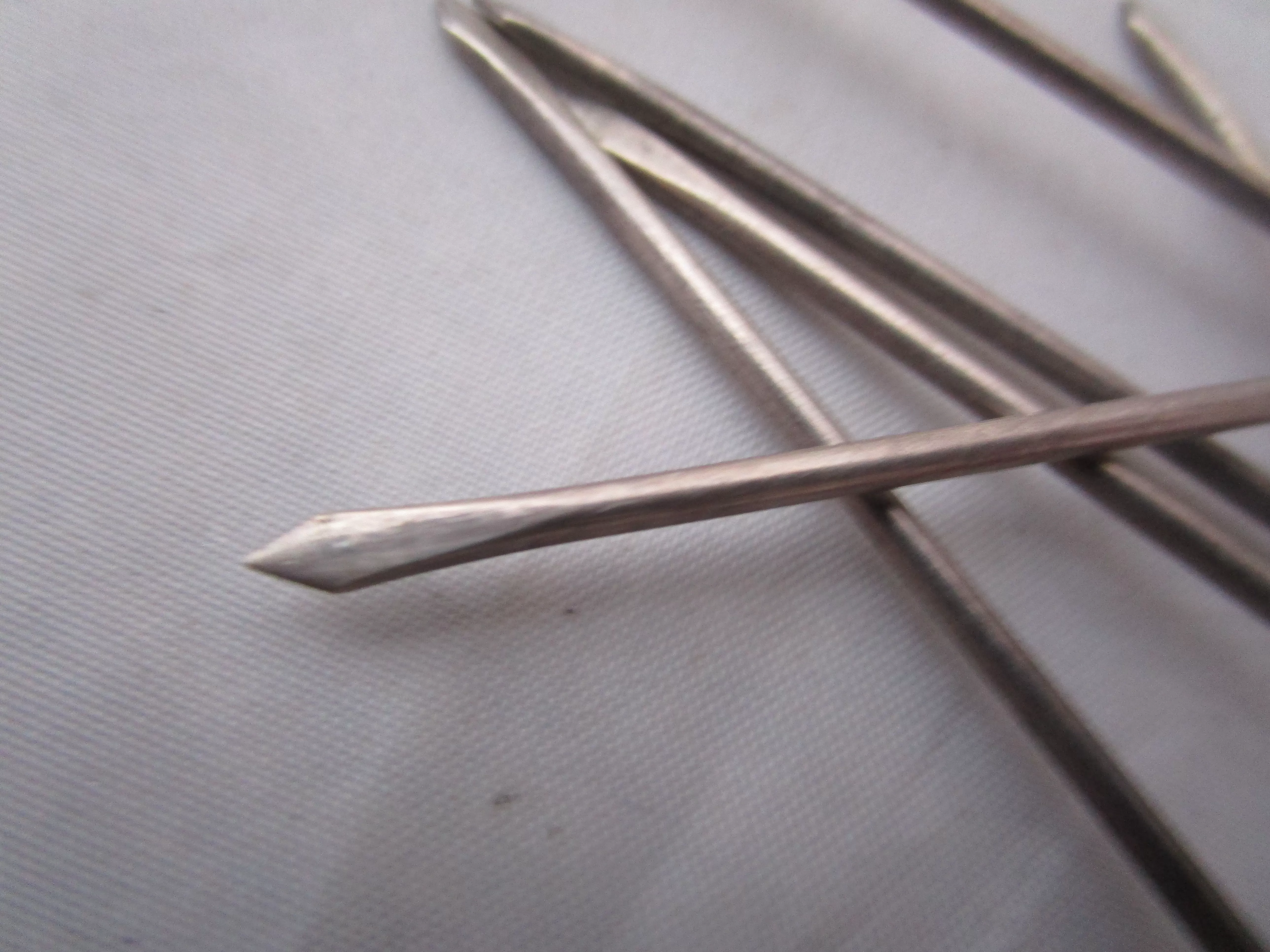 Set Of Six Sterling Silver Cocktail Sticks Vintage Mid Century c1970