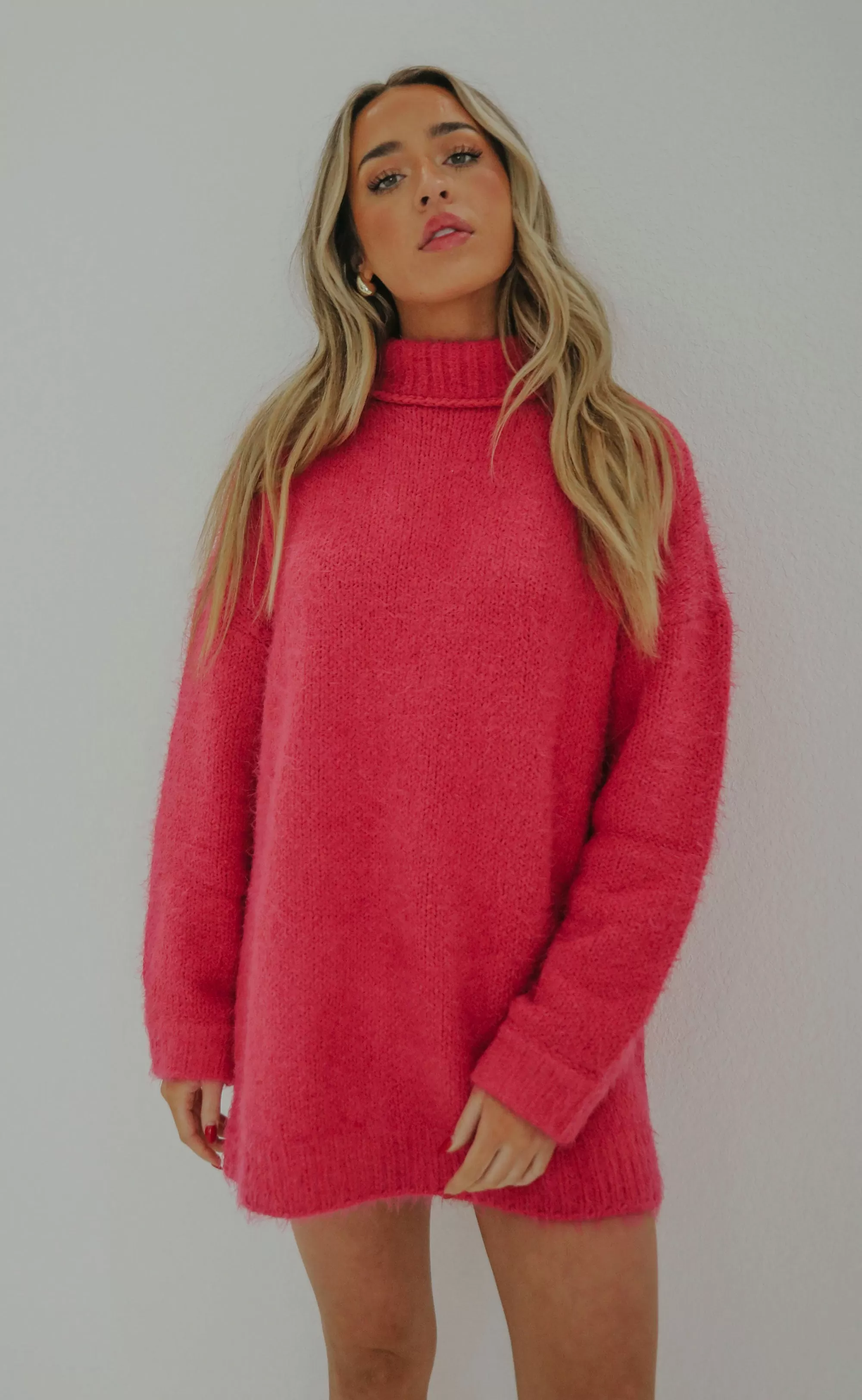 show me your mumu: timmy tunic sweater - pink rose