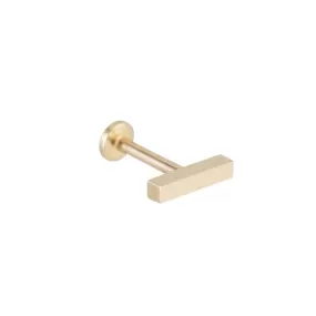 Solid Gold Bar Stud Single Earring, 14k