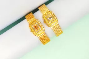 Stylish Gold Plated Cz Watch By Asp Fashion Jewellery