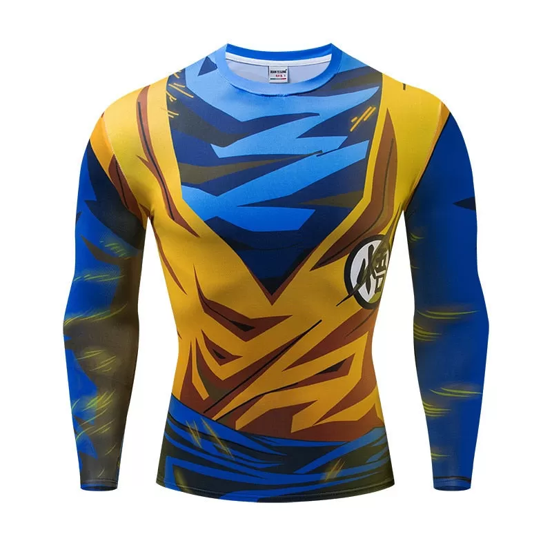 Super Saiyan Goku Dragon Ball Z Long Sleeve Compression Rashguard