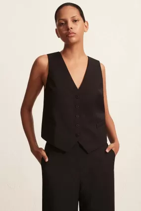 TAILORED WAISTCOAT-BLACK