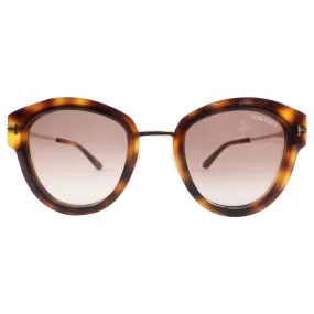 Tom Ford TF574 Mia 02 Brown Round Tortoise Sunglasses