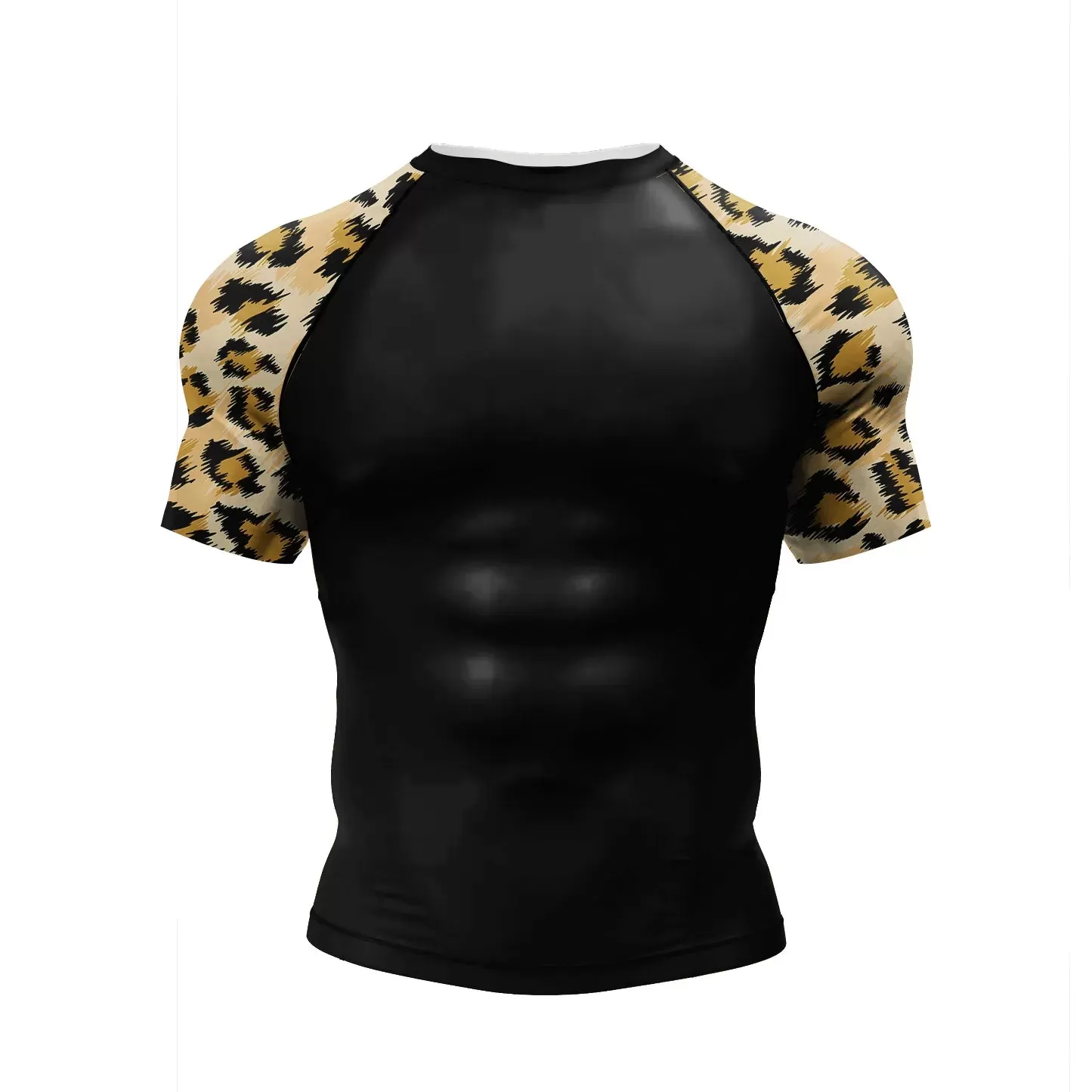 Tribal 'Leopard' Elite Short Sleeve Compression Rashguard