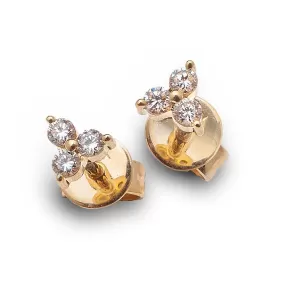 Trio Diamond Stud Earrings