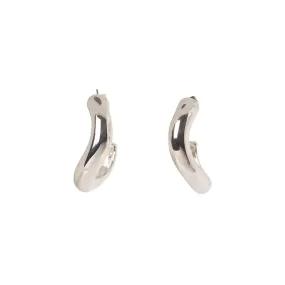 VALENTINA HOOP EARRINGS - POLISHED SILVER